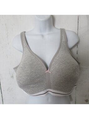 Cacique Bra 42DDD Gray Lightly Lined No Wire Plus Size Bralette